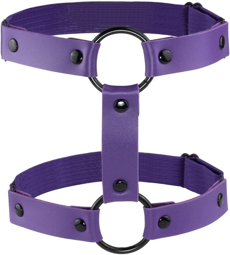 Milakoo Women's Harness Gothic Leg Ring Body Harness Garter Belt Adjustable - Image 4